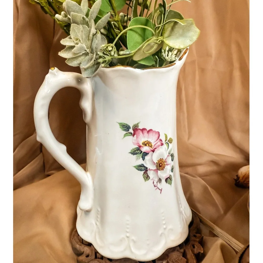 Pink and Cream House‎ of Webster Briar Rose Pitcher